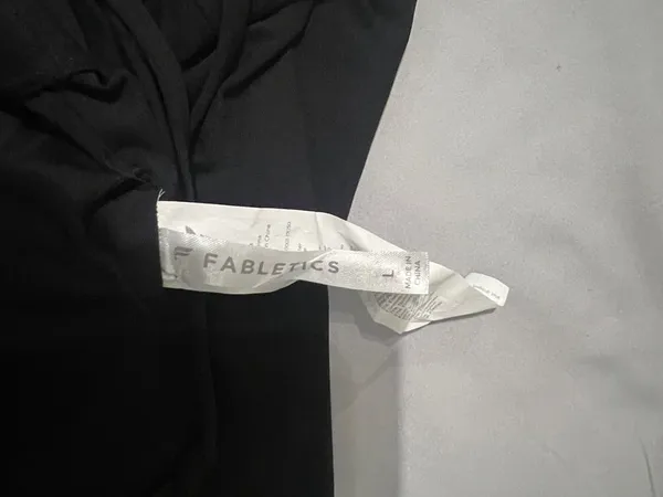 Fabletics Black Fit-and-Flare Mini Dress with Crisscross Straps - Image 2