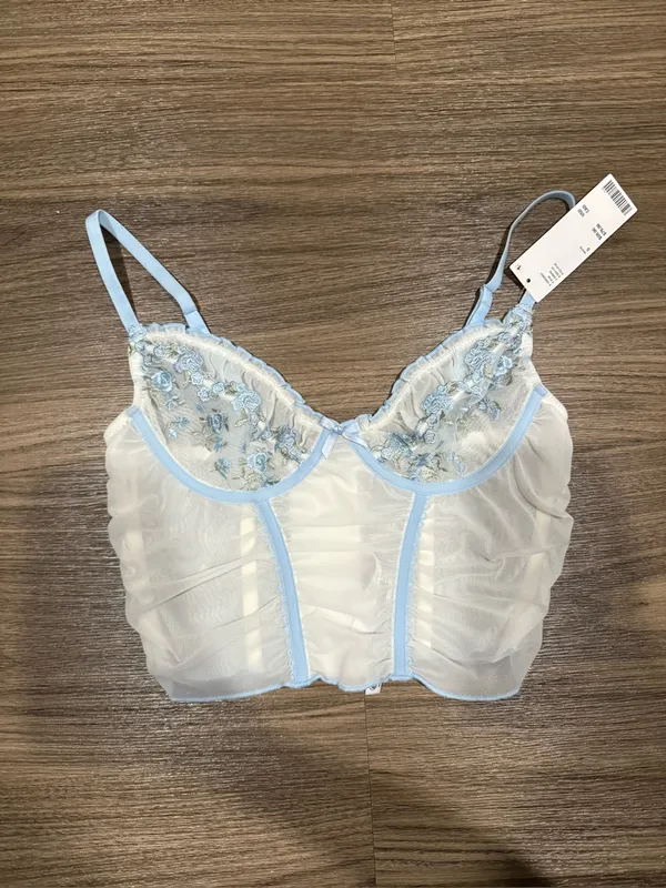 NWT Urban Outfitters Blue / White Corset Top - Image 2