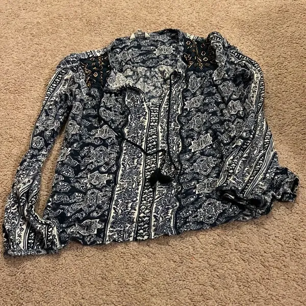 Lucky brand beaded boho blouse M‎ - Image 2