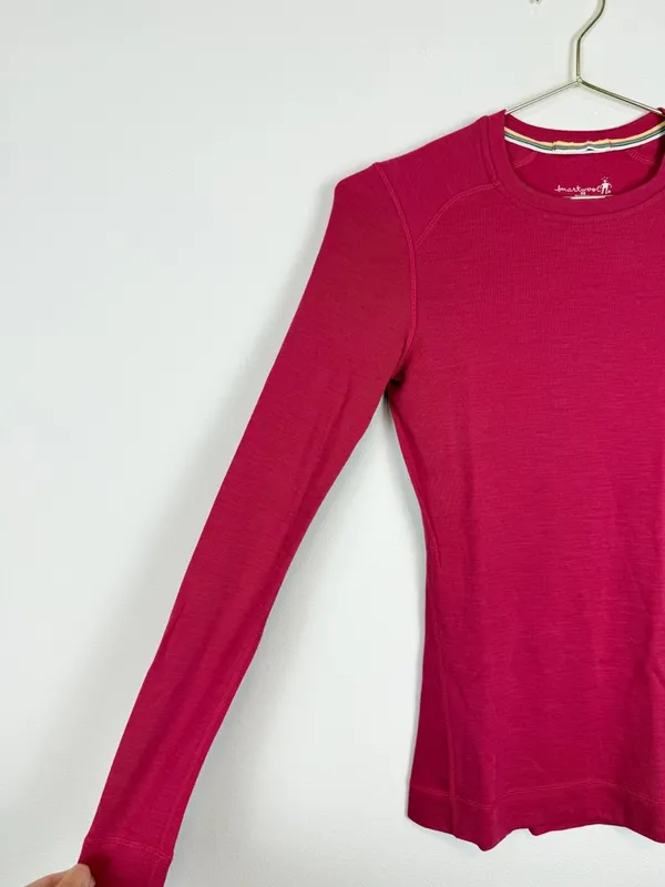 Smartwool Classic Thermal Merino Wool 250 Baselayer Long Sleeve Top Pink Size XS - Image 6