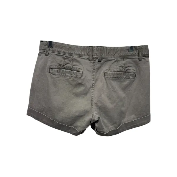 Vtg Old Navy Y2K Tan Brown‎ Cuffed Low Rise Chino Mini Shorts Women Sz 6 Preppy - Image 2