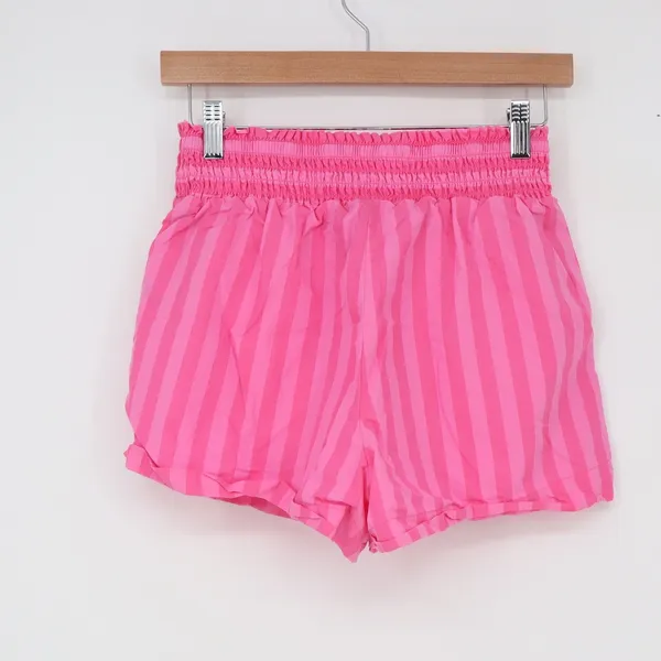 A New Day 2-Piece Set Womens XS Smocked Tube Top Striped Shorts Pink Excellent - Image 8