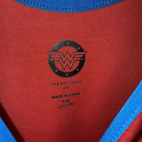 Wonder Woman Nightgown Womens JR SZ L 11 13 Sleepwear Cosplay Halloween Costume - Image 5