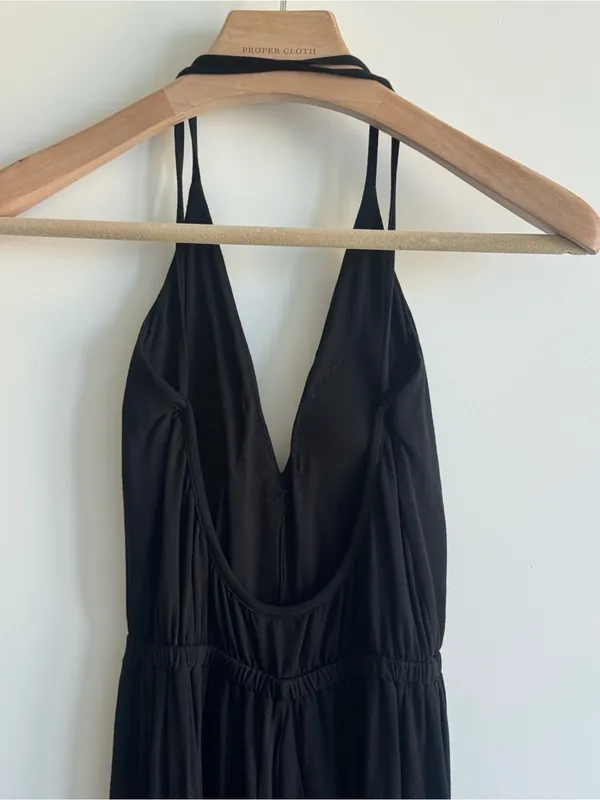 Rachel Pally Revolve Exclusive Black Modal Halter Wide Leg Jumpsuit XS - Image 4