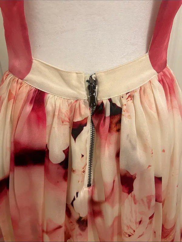 Alice + Olivia Catherine Pink Floral Party Dress In Cherry Blossom Mist Size 2 - Image 12