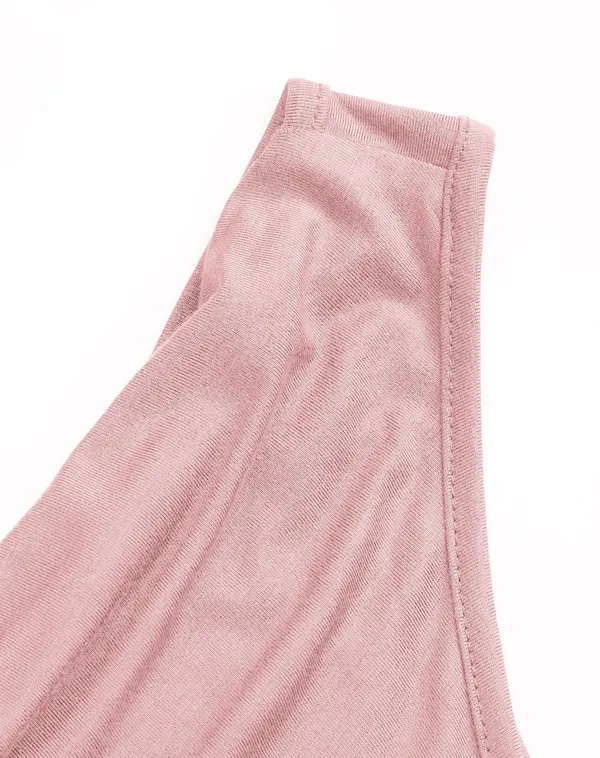 Cider Pink Solid Cowl Neck Tank Top - Image 2
