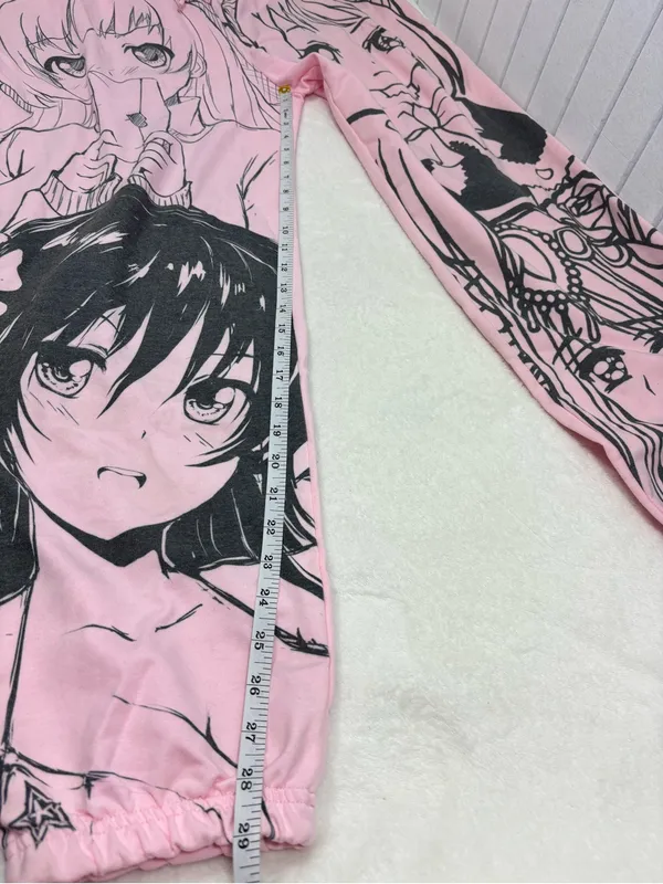 NGOrder Manga Anime Pink Jogger Sweatpants Size 12 - Image 13