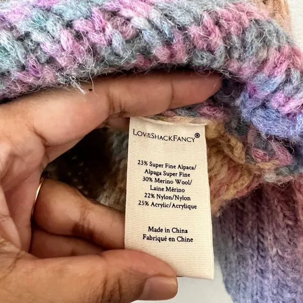 Loveshackfancy Multicolor Yumi‎ Ruffle Alpaca Wool Blend Pullover Sweater Small - Image 7