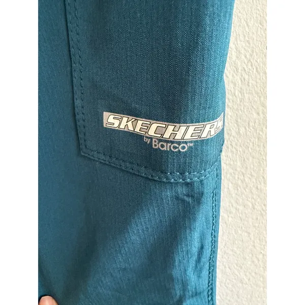Skechers by Barco Vitality Scrub Pants XL Bahama Blue Logo‎ Elastic SK202 NWT - Image 4