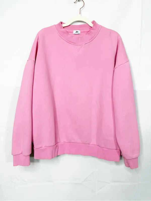 Yllw The Label I Told My Mom About You Oversized Sweatshirt Pink - Image 4