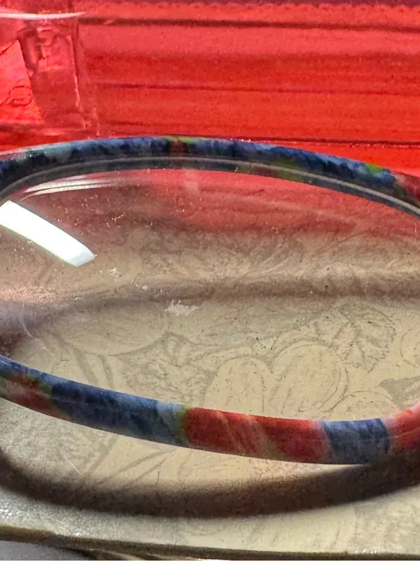 The Pioneer Woman Blue Light Glasses with Orange Case Floral Blue and Red - Image 3
