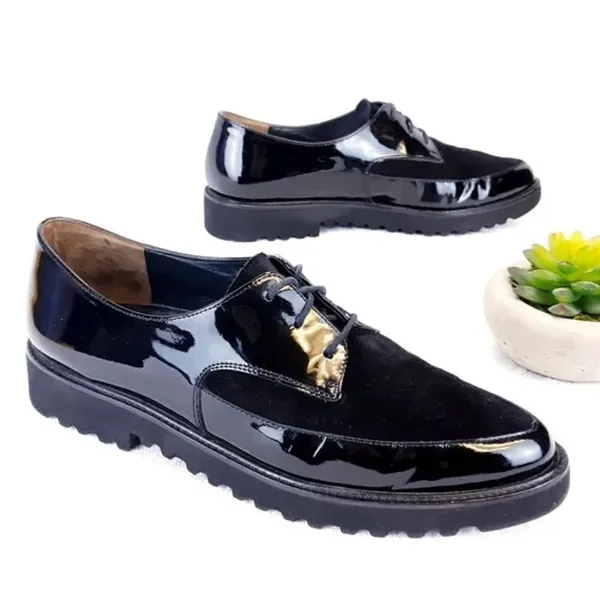 Tamaris patent leather shoes sz 38 D19‎ - Image 2