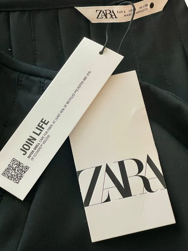 ZARA Mini Pleated Skirt Black - Image 9