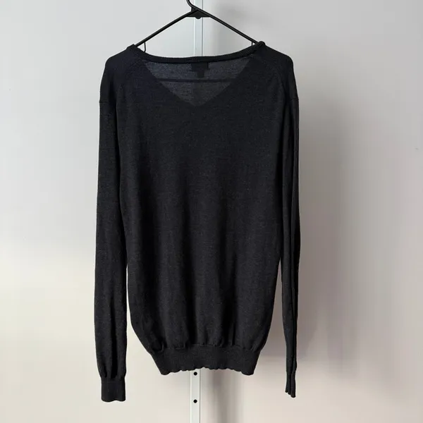 J.Crew‎ L Grey Sweater Slim Fit Merino Wool Minimalist Preppy Classic - Image 6