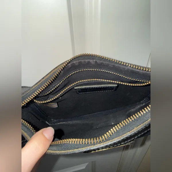 POLO RALPH‎ LAUREN Plaid Shoulder Bag Crossbody Vintage with Luggage Tag - Image 5