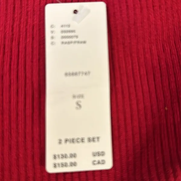 Maeve Anthropologie 2 piece set small halter shrug raspberry red $130 nwt - Image 5