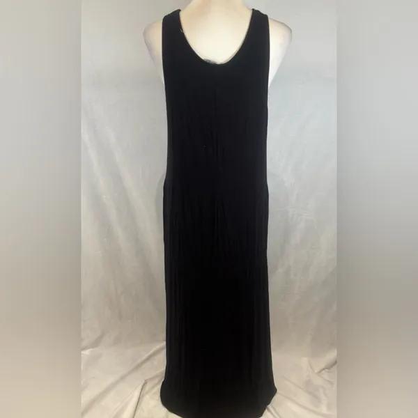 Annabelle Black Casual V-Neck Sleeveless Maxi Dress With Pockets Size Medium - Image 6