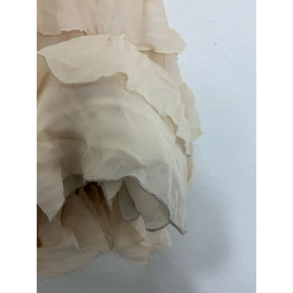 Zara Chiffon Ruffled Cream Midi Dress 4772/314 NWT Size Small Boho Romantic - Image 13