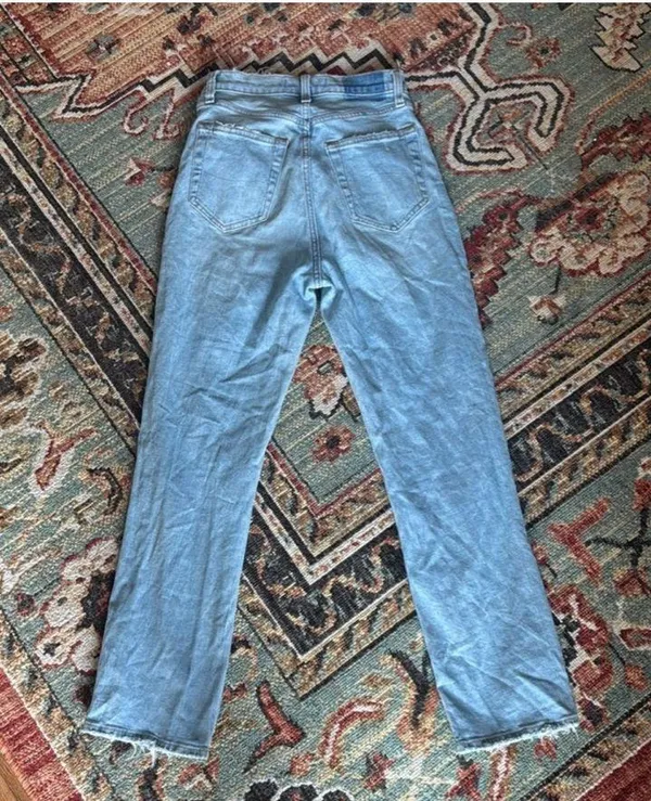 Abercrombie & Fitch Curve Love Ultra High Rise The Ankle Straight Jeans - Image 7