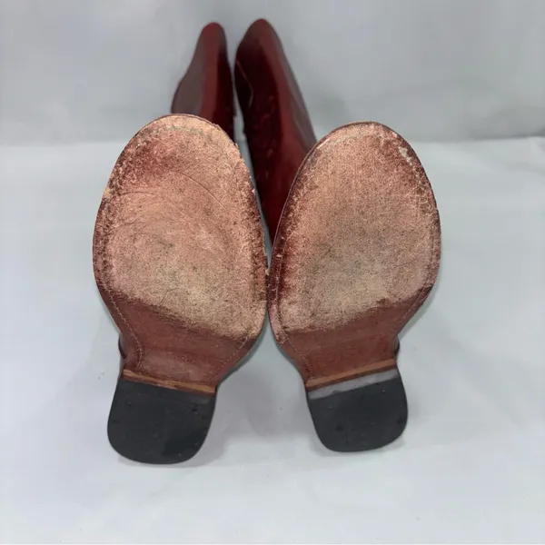 Frye Cherry Red Leather Riding Boots - Image 9