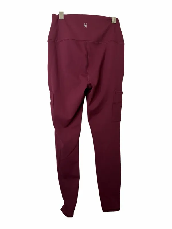 Spyder Women’s Cargo Leggings in Burgundy - Image 2