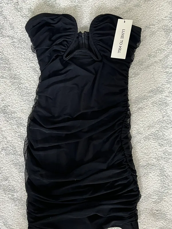 Luxe To Kill Black Mini Dress Size XS - Image 2