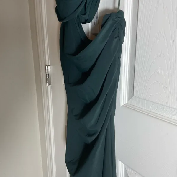 Zara Woman’s Draped Cut-Out Strapless Dress Size Large - Image 5