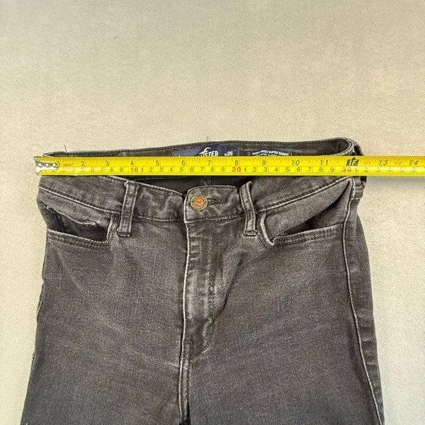 Hollister High-Rise Super Skinny Black Jeans W25 L32 Classic Stretch Denim - Image 6