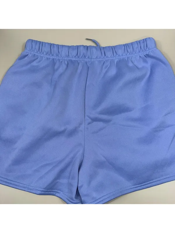 Women’s Lounge Shorts Size Large Periwinkle Blue Drawstring Elastic Waist Pocket - Image 3