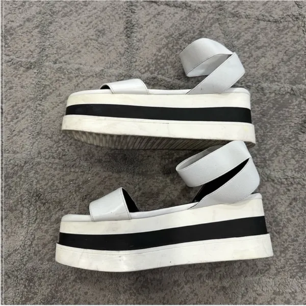 Steve Madden Haze White Platform Sandals 8M - Image 8