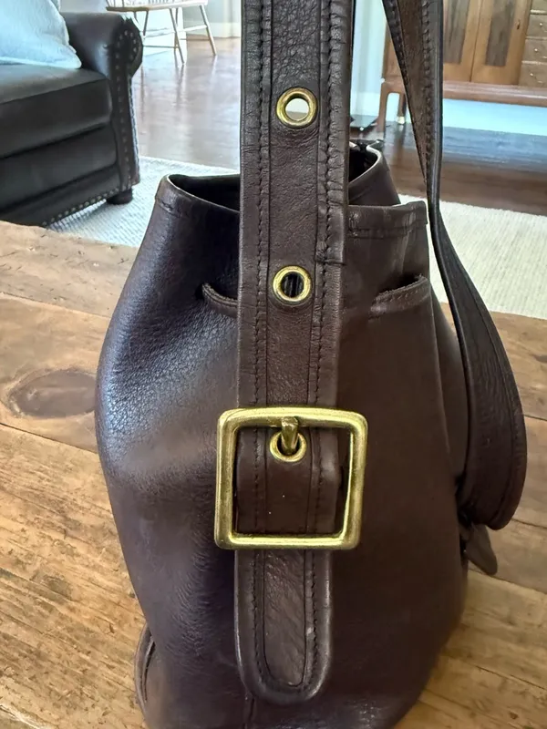 Vintage Coach Mahogany Lula Legacy Bucket Bag 9952 - Image 6