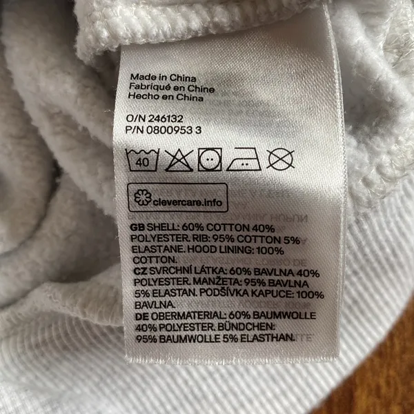 4/$20 H&M Disney Mickey Mouse Hoodie Light Gray Slim Fit - Image 4