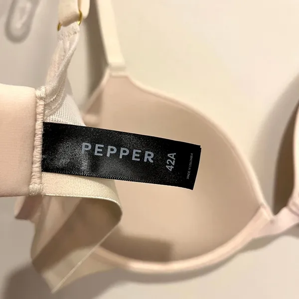 Pepper Bra Lift Up Push Up Underwire Smooth Ecru Women 42A - Image 4