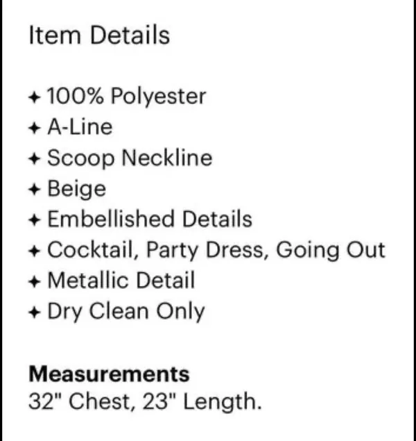 Miss Me Couture Cream Sequin Dress - Image 7