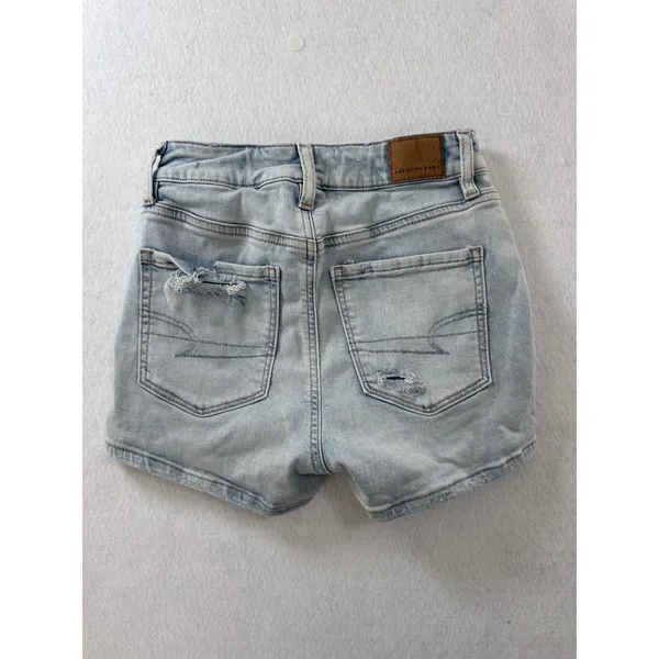 American Eagle Next‎ Level Stretch Distressed Denim Shorts Light Wash Womens 0 - Image 4
