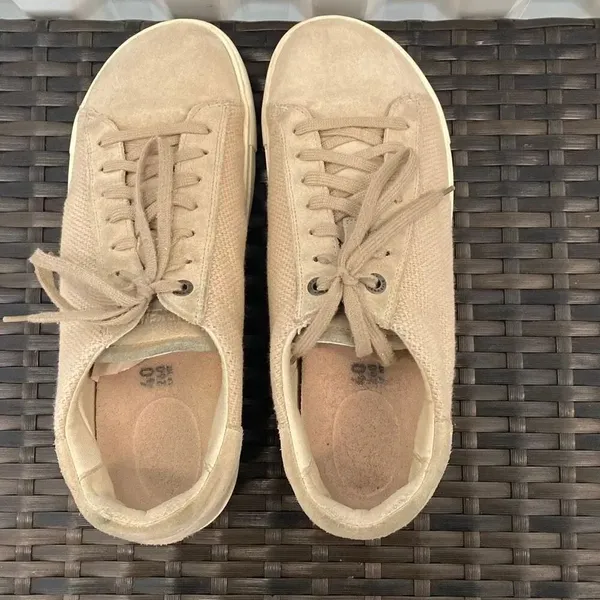 Birkenstock Bend, low canvas, suede sneakers in Sandcastle size 40 - Image 8