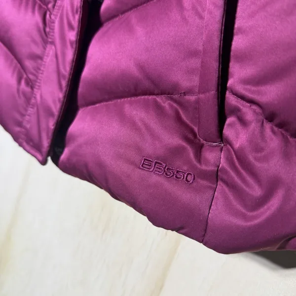 Eddie‎ Bauer Goose Down Puffer Vest Women's Small Pink 550 Fill Quilted Zip - Image 3
