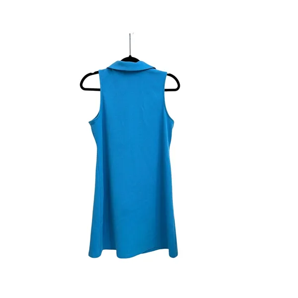 Boston Proper Zippered Sleeveless Blue Polo Style Dress Women's Size 10 - Image 3