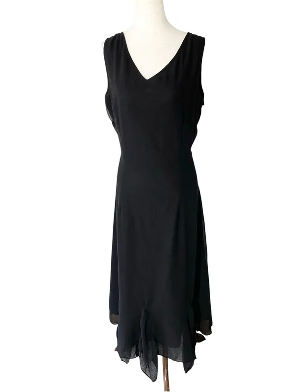VINTAGE PHOOL Ruffled Maxi Dress Black Size XL - Image 4