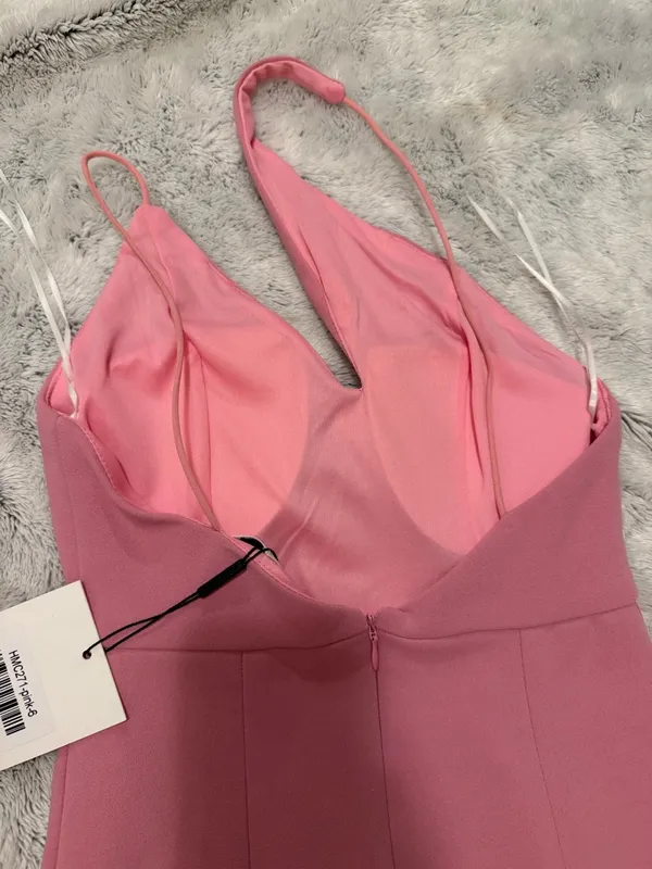Hello Molly Dusty Pink V-Neck Mini Dress - Image 6