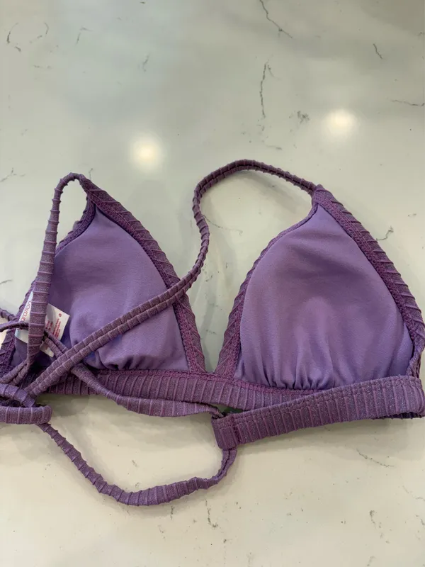 Sparkly purple bikini top - Image 3