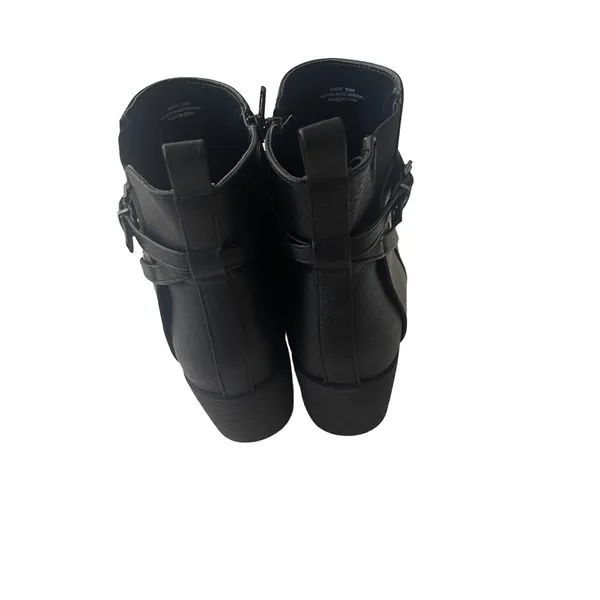 Andiamo Women's Size 9.5‎ Aniles Faux Leather Ankle Moto Black Booties Boots - Image 6