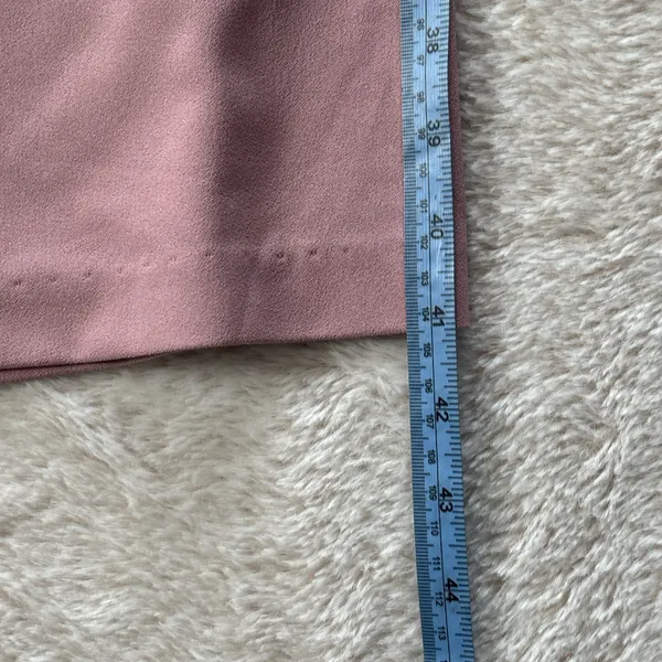 Mosaic & Co Dusty Pink Wide Leg Palazzo Pants Ruffle Pocket Flowy Trousers Size M - Image 6