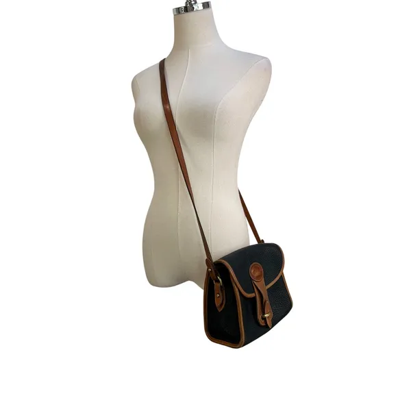Vintage Dooney & Bourke All Weather Leather Black Crossbody Bag - Image 2