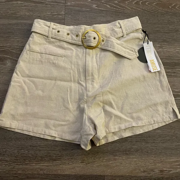 NWT Revolve Amuse Society - Radlee Woven Shorts - Linen. Size Medium - Image 3