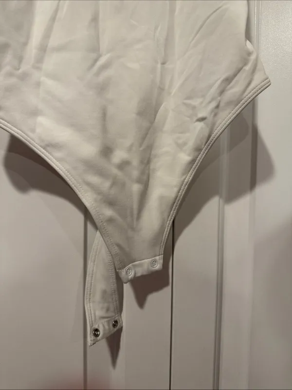Babaton White Racerback Bodysuit small NWT - Image 2
