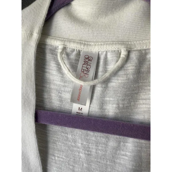 Gillian O'Malley White Lightweight Robe with Tie Belt, Size M - Image 3
