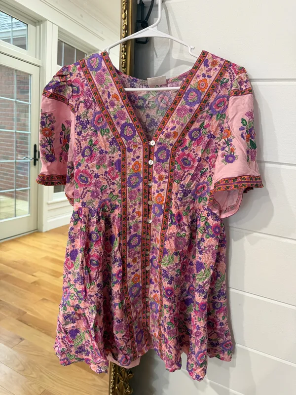 Pink Lily Floral Dress - Image 2