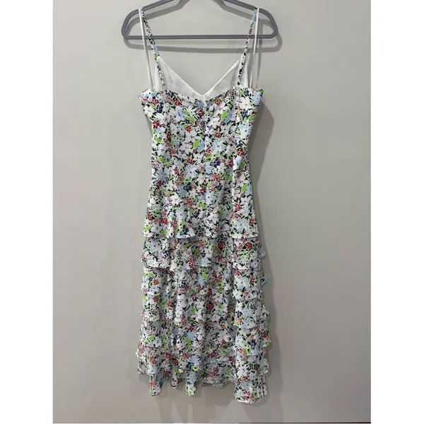 Likely Size‎ 12 Ariella Floral Cocktail Dress Midi Ruffles Feminine - Image 5