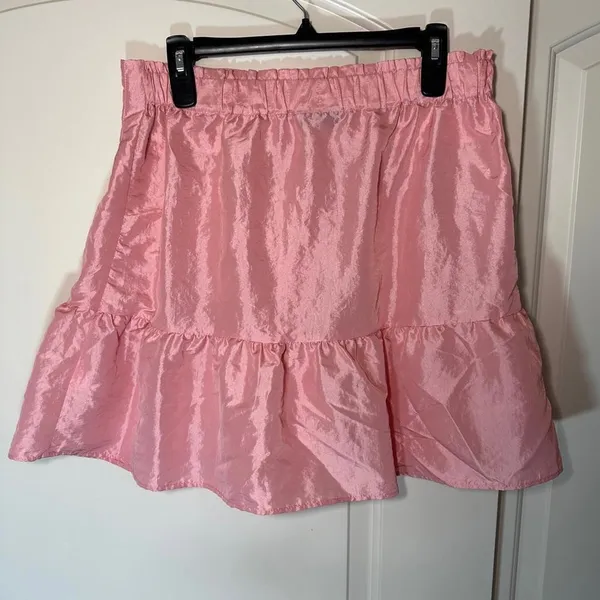 NEW Topshop Taffeta Lantern Mini Skirt Light Pink Size:‎ 8 - Image 6